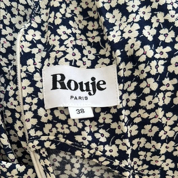 Rouje Blue Floral Mini Dress Size 38 - Picture 1 of 6